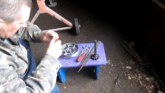 Ремонт шкива (привода) бетономешалки