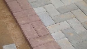 Укладка брусчатки   - елочка