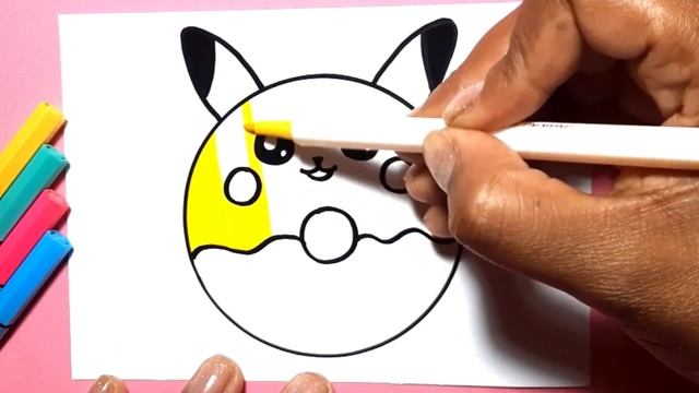 Cómo Dibujar A PIKACHU DONUT Kawaii - ROSQUILLA PASO A PASO ❤ Dibujos Para Dibujar