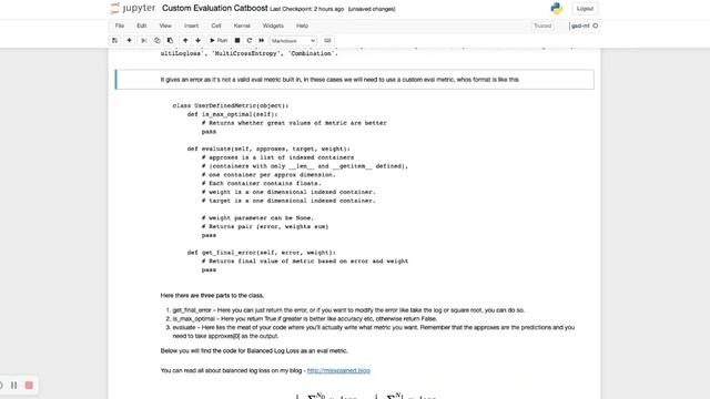 Create Your Own Loss Metric - Custom Evaluation Metrics in Catboost смотреть онлайн