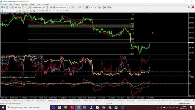 Обзор EUR/USD, GBP/USD, AUD/USD, Gold на 08.11.2021 смотреть онлайн