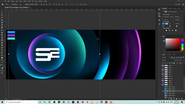 How To Make a Shape Twitter Header in Photoshop! смотреть онлайн