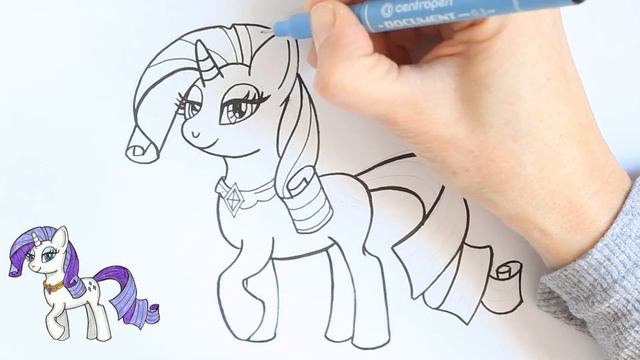 Как нарисовать Рарити из Мой маленький пони - How to draw Rarity from My Little Pony смотреть онлайн