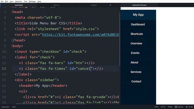 How to make sidebar menu using bootstrap HTML5 & CSS3 смотреть онлайн