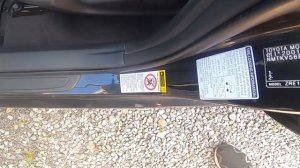 Where is VIN number of my Toyota Auris I ( 2006 – 2013 ) - Find VIN Number