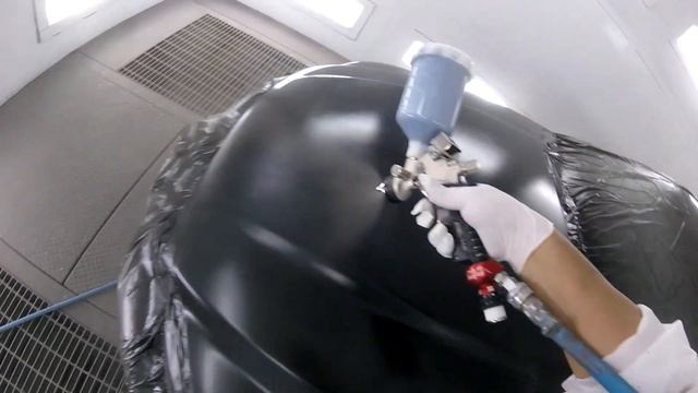 鈑金塗装　リアル　ルーフ　ボンネットの塗装　ハイエンドスプレーガン　ANI F160/S H2 温風がでる！　クリヤー溜まり смотреть онлайн