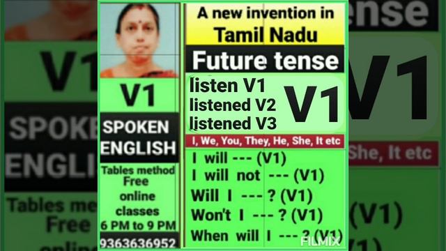 Simple future tense table, table -V1, Spoken english, english, free training english, hindi, telugu смотреть онлайн