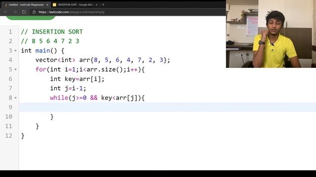 Insertion Sort Clear Tamil Tutorial C++ смотреть онлайн