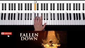 Undertale Fallen Down SLOW piano tutorial