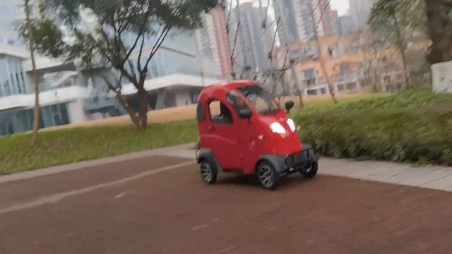 FWD-K3S 4 wheel enclosed car mobility scooter driving video смотреть онлайн