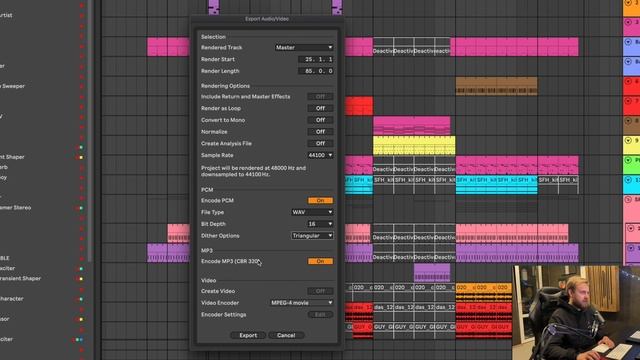 Как сохранить аудио mp3 или wav в Ableton Live смотреть онлайн