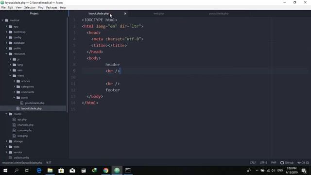 ( yield - extends - section ) in Laravel 5 8 смотреть онлайн