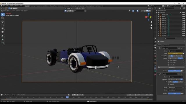 Blender 2.93.3 3D Движение камеры по траектории. Tutorial смотреть онлайн