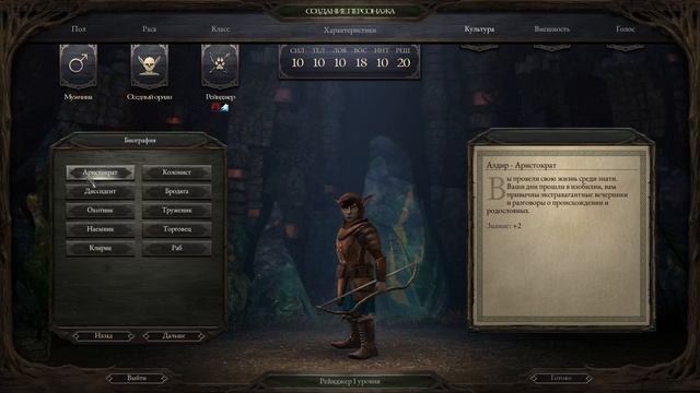 Pillars of Eternity / Ranger solo walkthrough / Создание персонажа / Part 1 смотреть онлайн