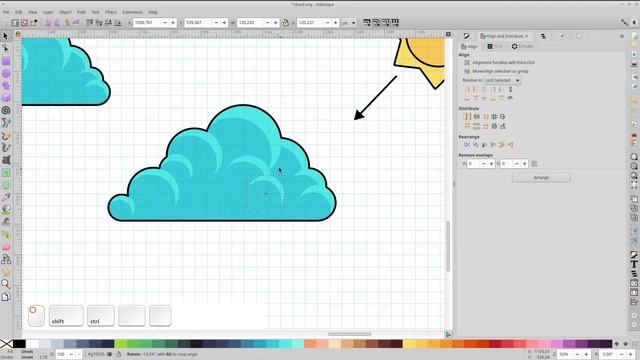 Inkscape Tutorial: How to draw clouds смотреть онлайн