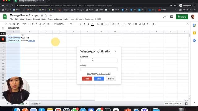 WATI - Sending WhatsApp Message by Google Spreadsheet - Powered by WhatsApp API смотреть онлайн