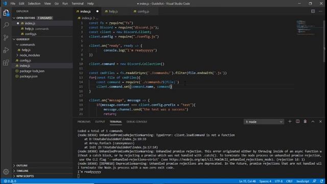 Discord.js bot tutorial - Part 2 [Command Handling] смотреть онлайн