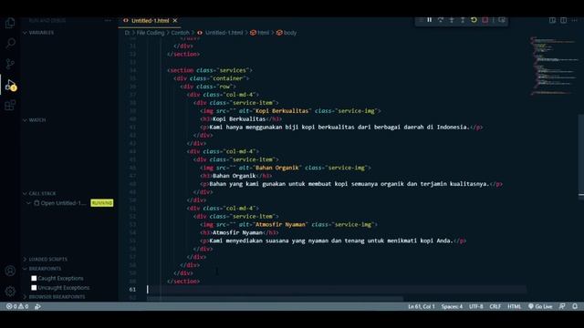 Cara Membuat Website Sederhana di Visual Studio Code Menggunakan Bootstrap смотреть онлайн