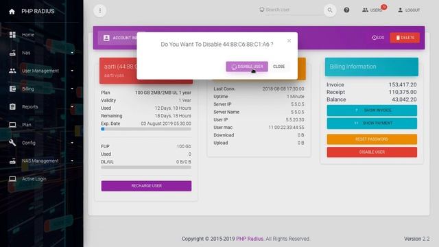 How to Disable user | PHP Radius смотреть онлайн