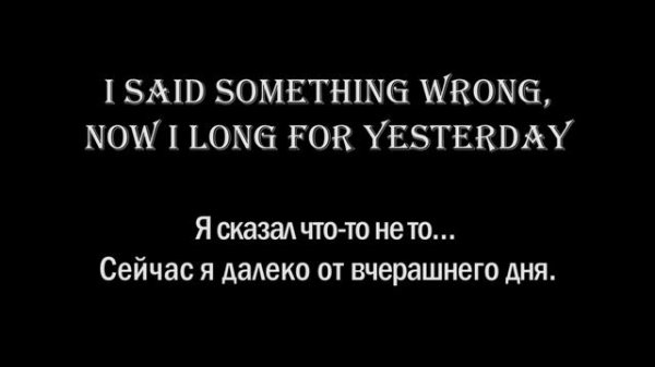 The Beatles - Yesterday : Learn english with music (english and russian lyrics)