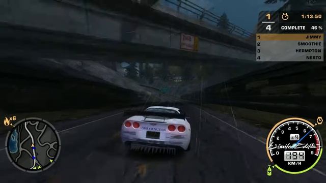 NFSMW 2005: Sprint Race: Chevrolet Corvette C6R 'Chai Xianghua' with Engine Sound Changing (2) смотреть онлайн