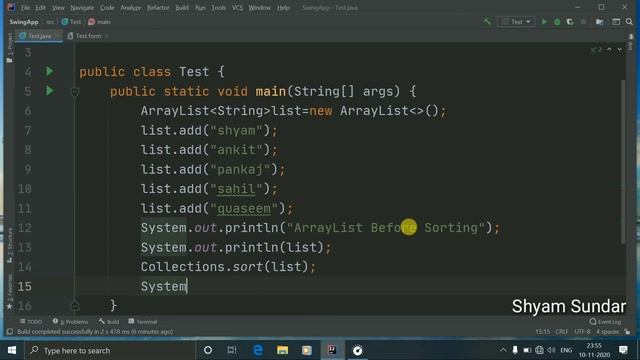 how to sort an ArrayList in java || in hindi || Shyam Sundar смотреть онлайн
