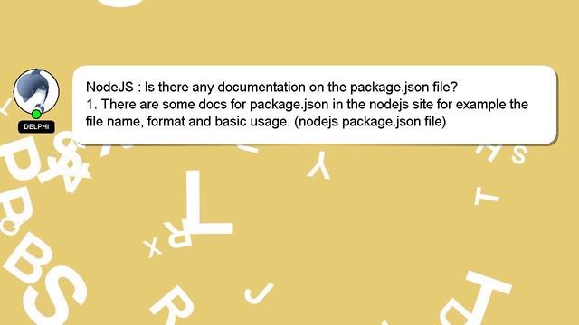 NodeJS : Is there any documentation on the package.json file? смотреть онлайн