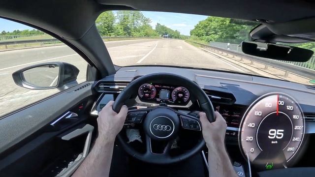 Audi A3 8Y 35 TSFI 150Hp 2022 Top Speed Drive | 0-100kmh смотреть онлайн