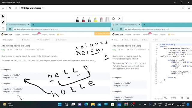 345. Reverse Vowels of a String || DSA || Leetcode Daily Challenge || смотреть онлайн