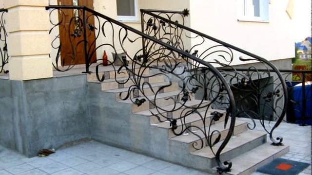 Кованые перила для крыльца частного дома наружной лестницы частного дома ковка растительный стиль смотреть онлайн