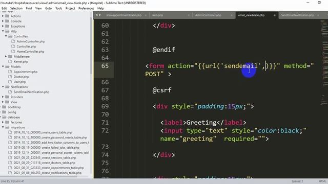 #13 Send Email Notification In Laravel | Laravel Hospital Management System Project смотреть онлайн