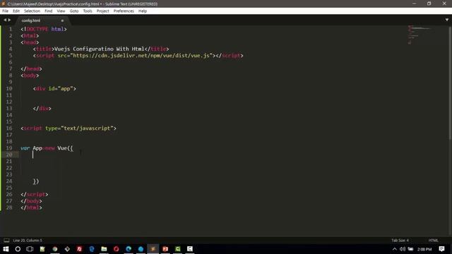 Vuejs Configuration with HTML|part-01 смотреть онлайн