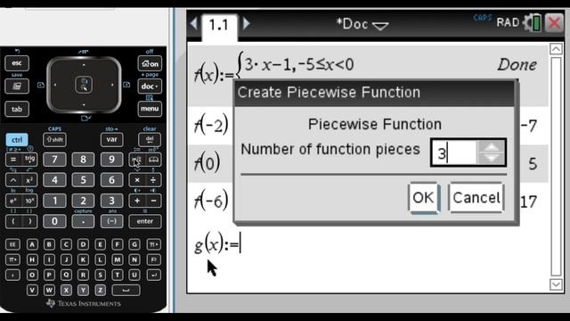 Piecewise Functions on the TI-Nspire смотреть онлайн