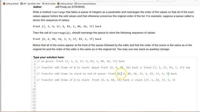 Building Java Programs Chapter 14 Exercise 14.6 rearrange смотреть онлайн