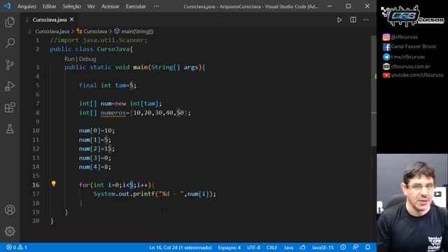 Como criar Array/Vetor em Java - Curso de Java - Aula 06 смотреть онлайн