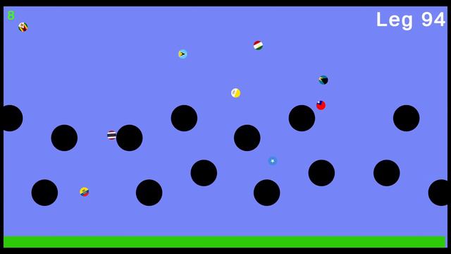 213 Countries 212 Eliminations Marble Race in Algodoo смотреть онлайн