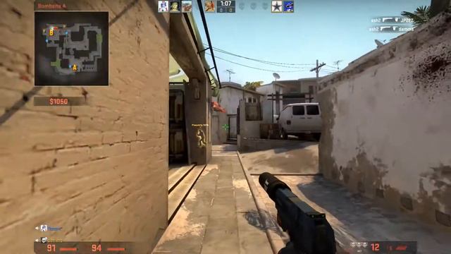Mirage CT Side pistol ace! All HS! смотреть онлайн