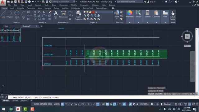 How to create Profile in AutoCAD | longitudinal section in autocad. смотреть онлайн