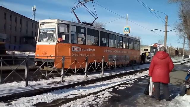 Ост. Школа - Трамвай #5 (286) Оранжево-белый смотреть онлайн