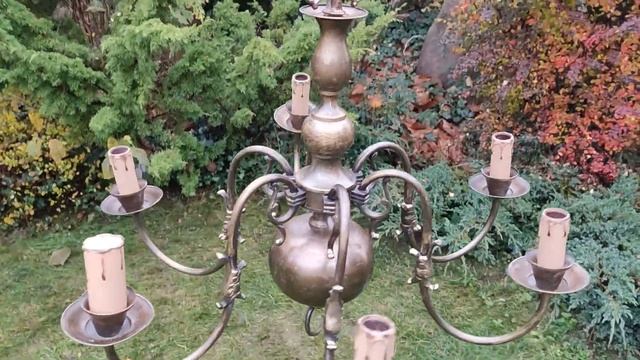 Винтажная Классическая 6-рожковая Люстра, Латунь, Европа. смотреть онлайн