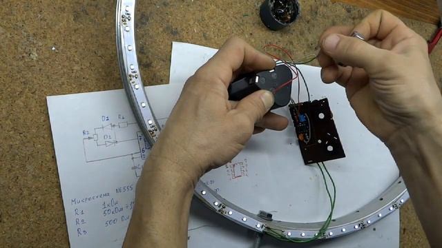 самодельный кольцевой свет с регулировкой яркости!