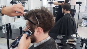 Мужская стрижка на кудрявых волосах / Blowout haircut