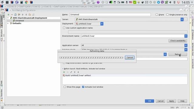 Intellij IDEA AWS Beanstalk plugin - deploy to us-east-1 simple application screencast смотреть онлайн