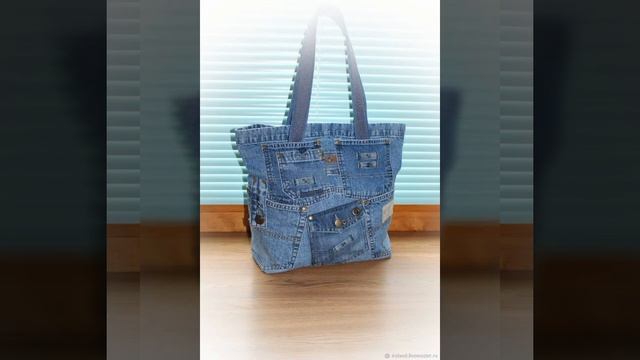 Most Beautiful Old Denim Upcycling Patchwork Tote Bags Ideas 2023 смотреть онлайн