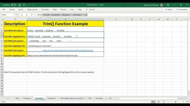 Excel Trim Function|Excel Text Function|Trim() Function in Urdu смотреть онлайн