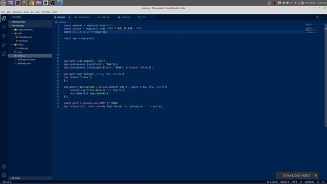 Upload File To Cloudinary Using Node.JS Multer - Upload Image or File смотреть онлайн