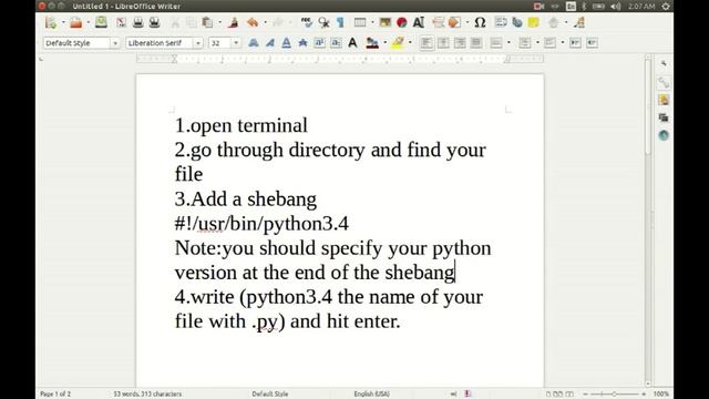 How to execute or run .py file or python file in terminal (Linux OS) смотреть онлайн