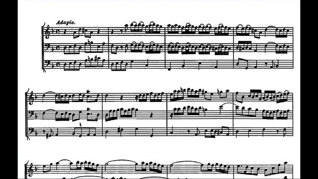 Friedrich Wilhelm Zachow: Trio for treble instrument, bassoon and continuo in F major (with score) смотреть онлайн