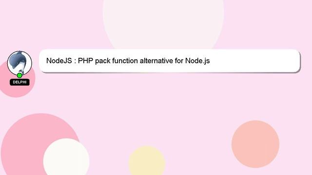 NodeJS : PHP pack function alternative for Node.js смотреть онлайн