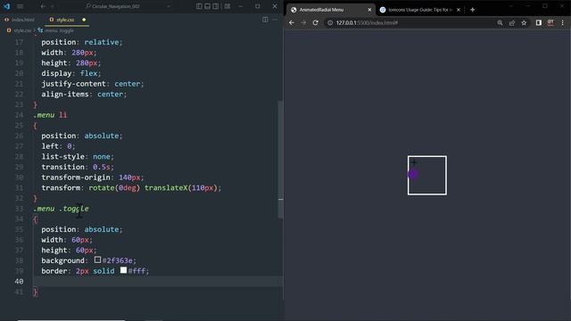 Animated Radial Menu using Html CSS & Vanilla Javascript смотреть онлайн